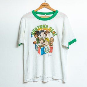 Vintage 1986 Boston Celtics " Bostons Best" Six Pack Ringer t-shirt